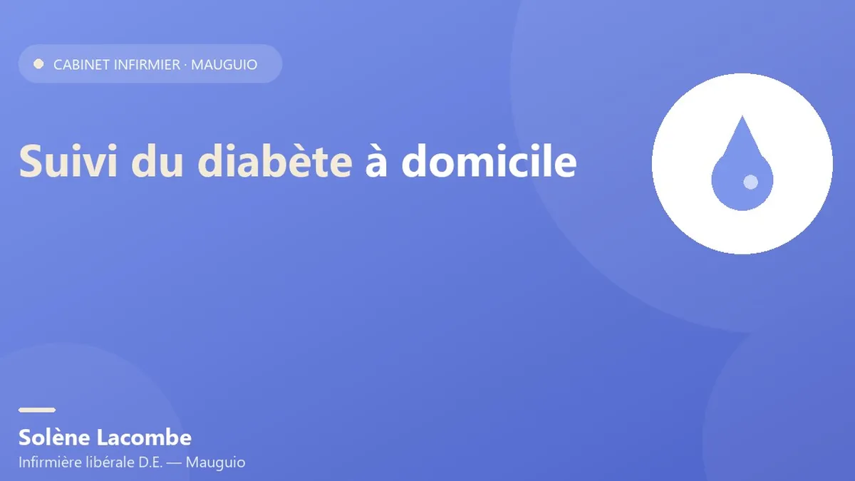 Suivi du diabète à domicile à Mauguio : contrôle de la glycémie